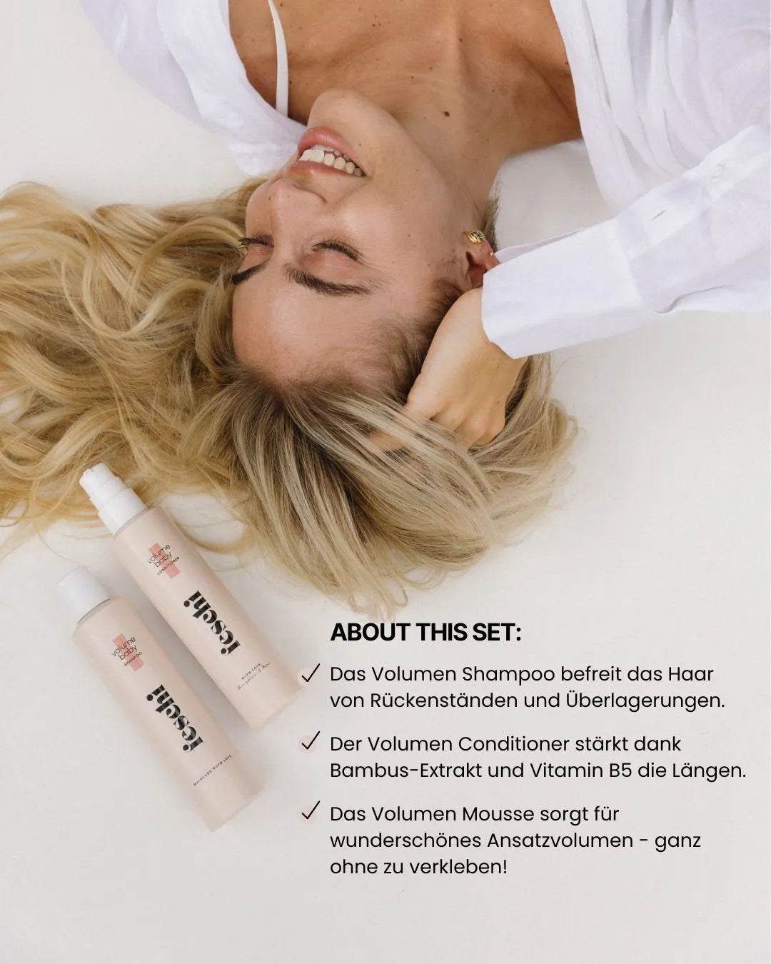 Vorteile vom Set für mehr Volumen & Fülle. Tiefenreinigend und mehr Volumen.