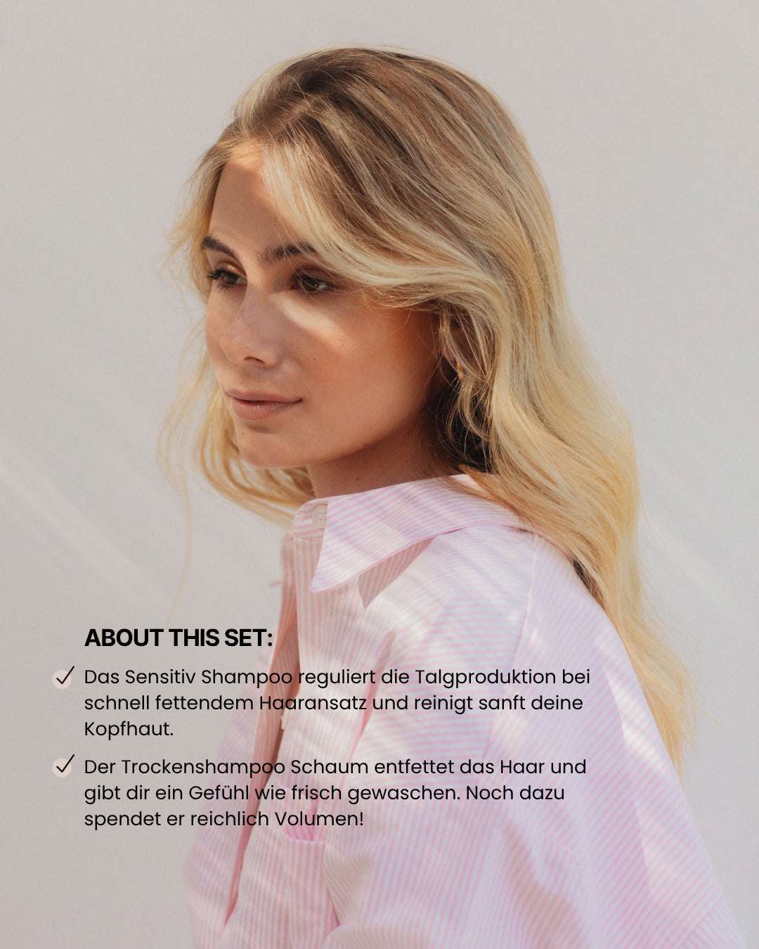 Vorteile vom set gegen schnellfettendes Haar von feschi. Reguliert die Talgproduktion und befreit das Haar von fettigen Rückständen.