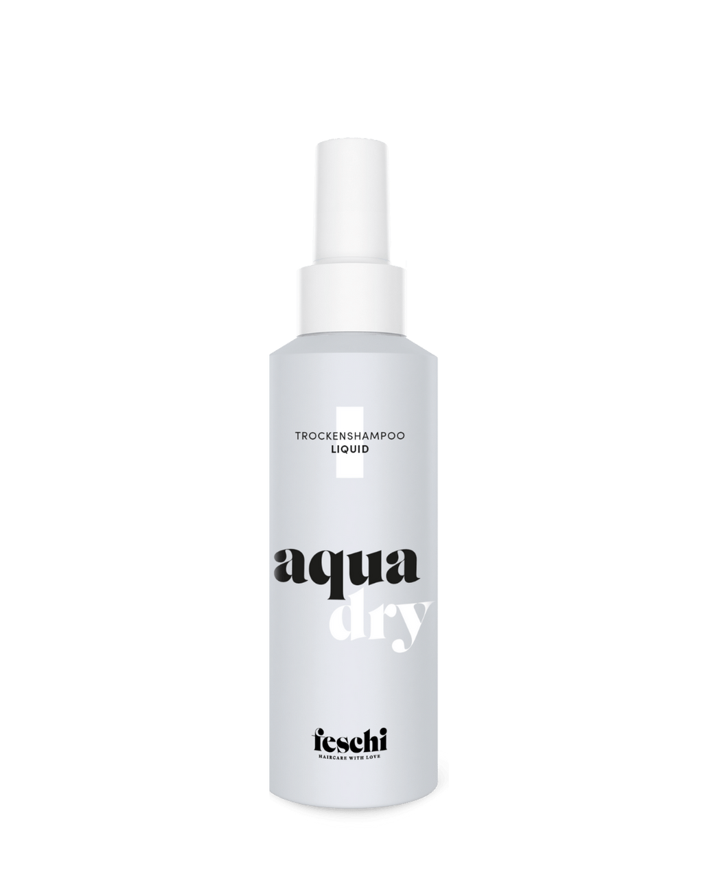 Produktfotografie von aqua dry - Trockenshampoo Liquid von feschi