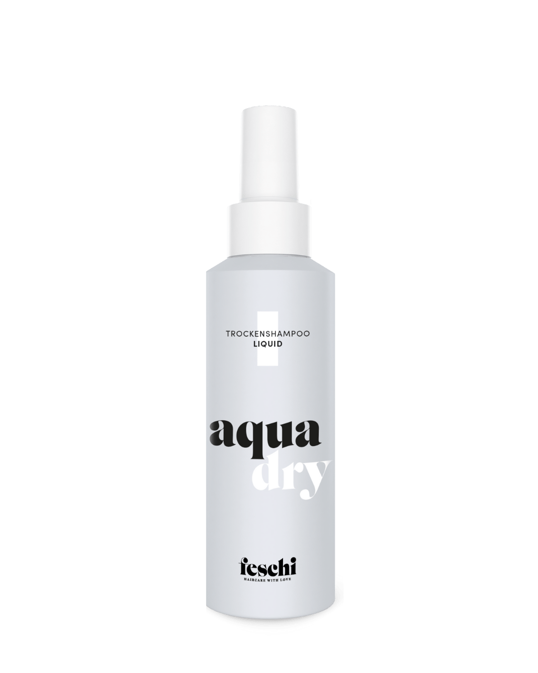 Produktfotografie von aqua dry - Trockenshampoo Liquid von feschi