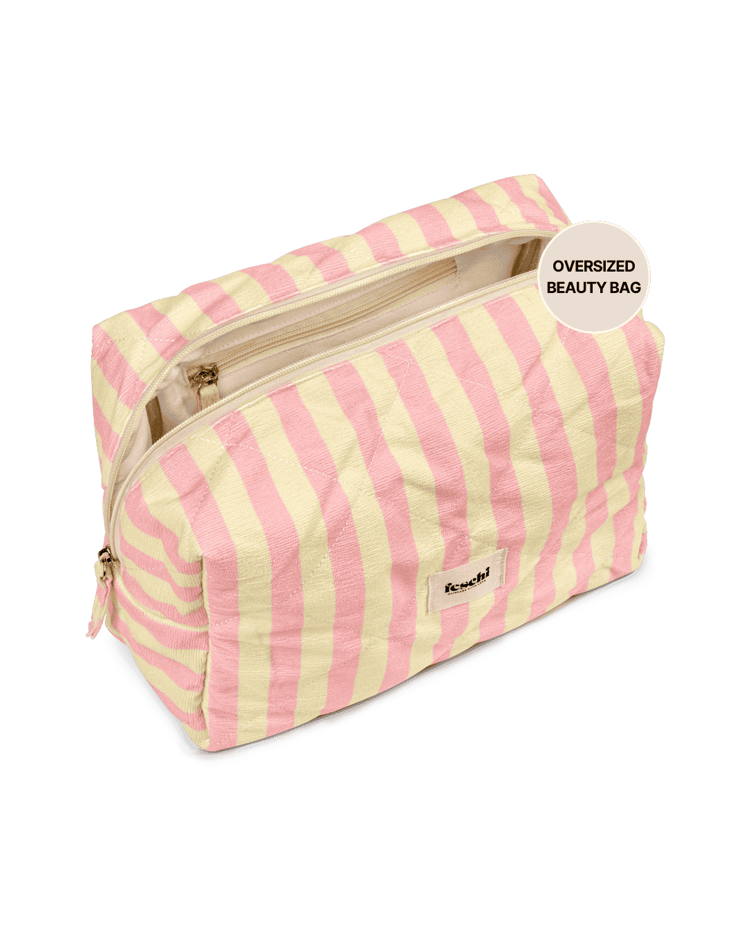 Produktfotografie von feschi Beauty Bag Cotton Candy in Oversized schräg