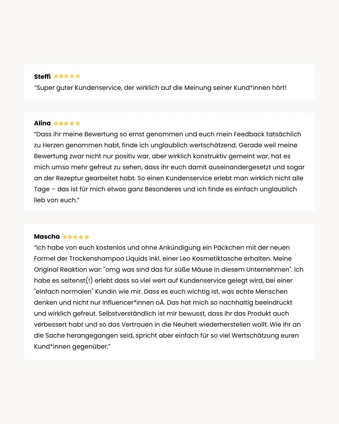 Kundenfeedback
