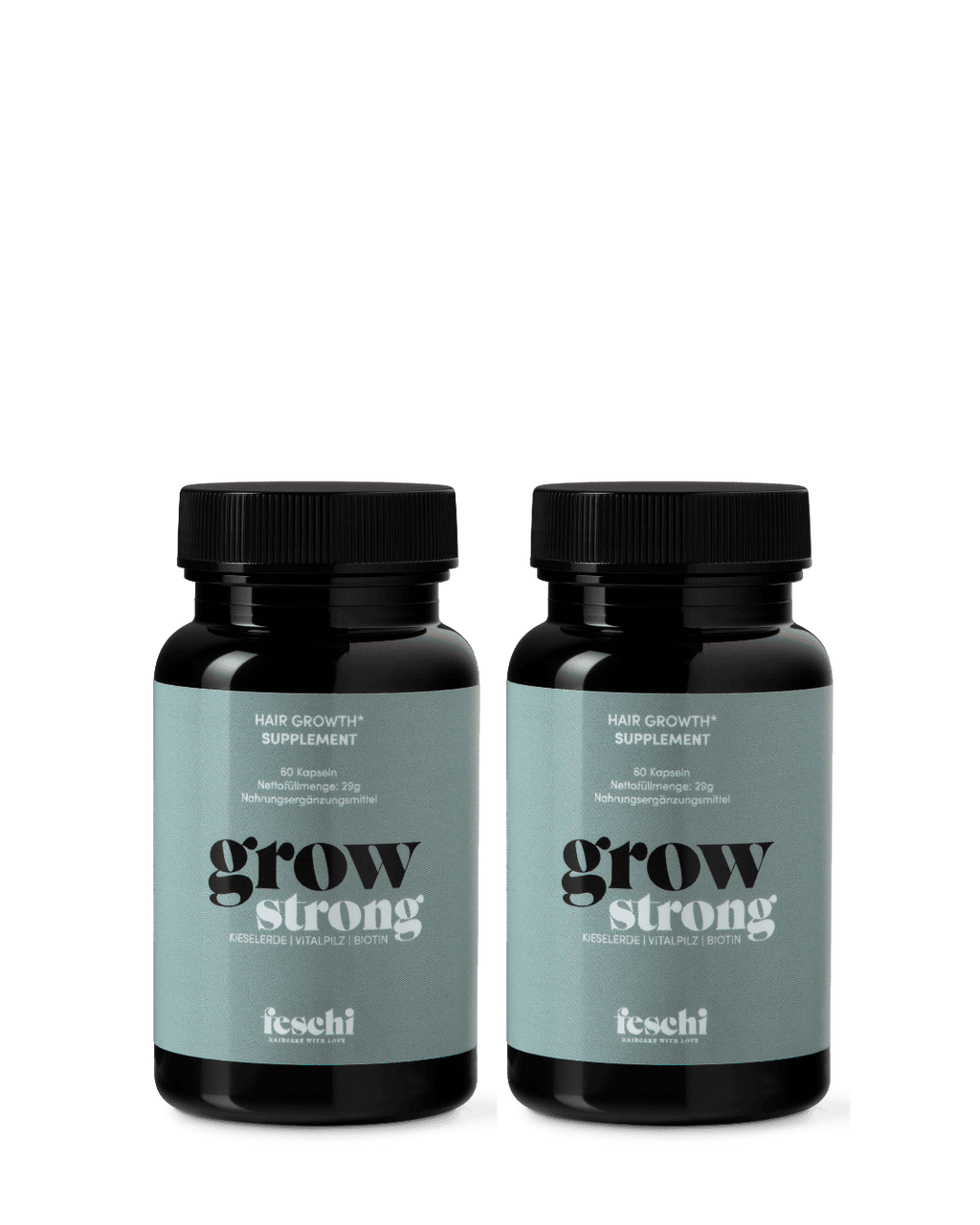 Produktbilder der grow strong Supplements im 2er Pack
