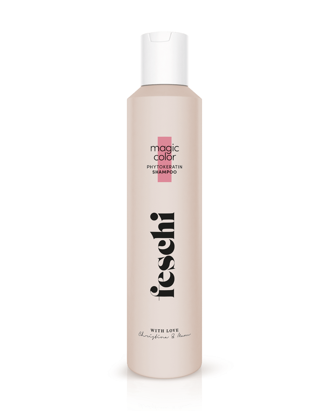 Produktfotografie vom magic color Shampoo von feschi für gefärbtes und strapaziertes Haar