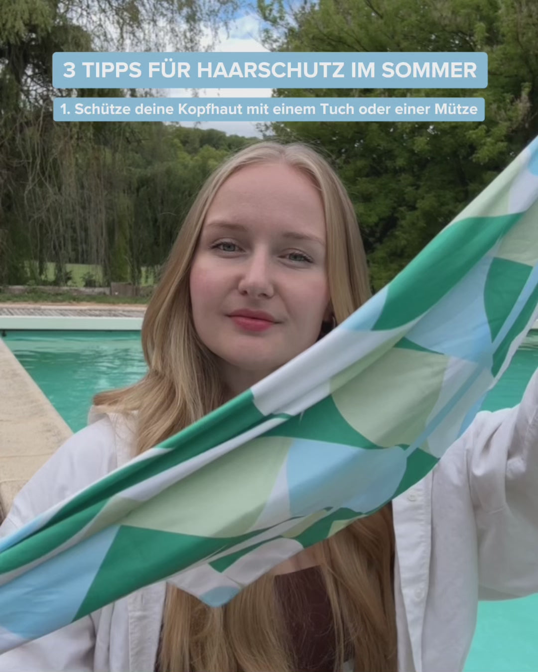 Video mit drei Tipps zum Haarschutz im Sommer