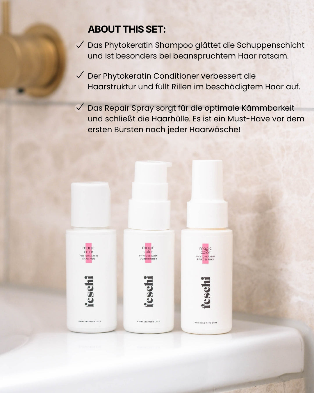 Vorteile des Reisesets für strapaziertes Haar