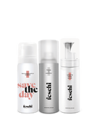 produktfoto vom reiseset styling von feschi in 50ml