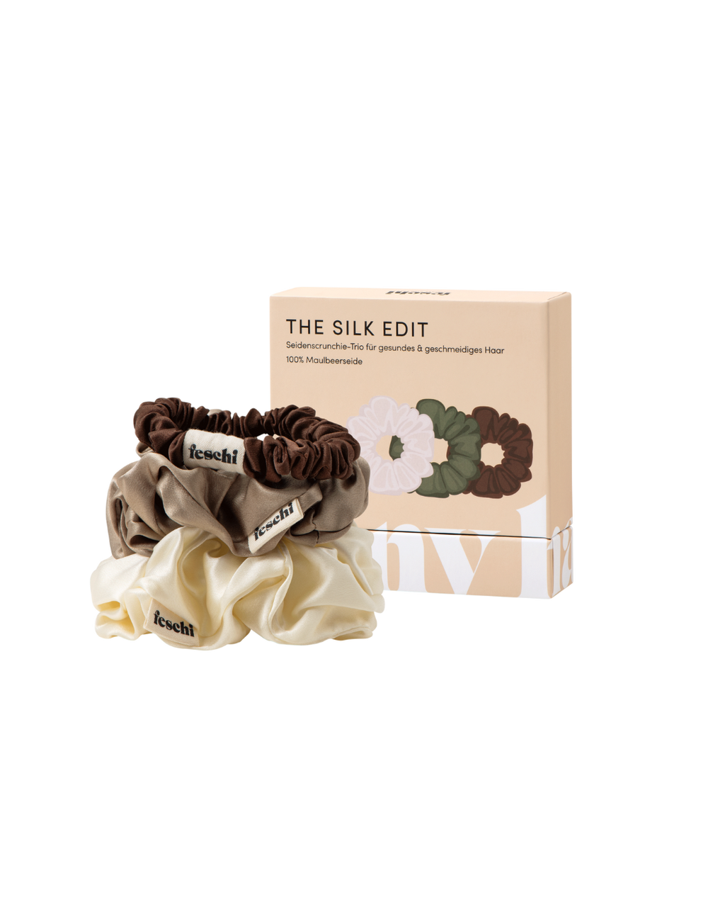 Produktbild the silk edit – Seidenscrunchie Trio 