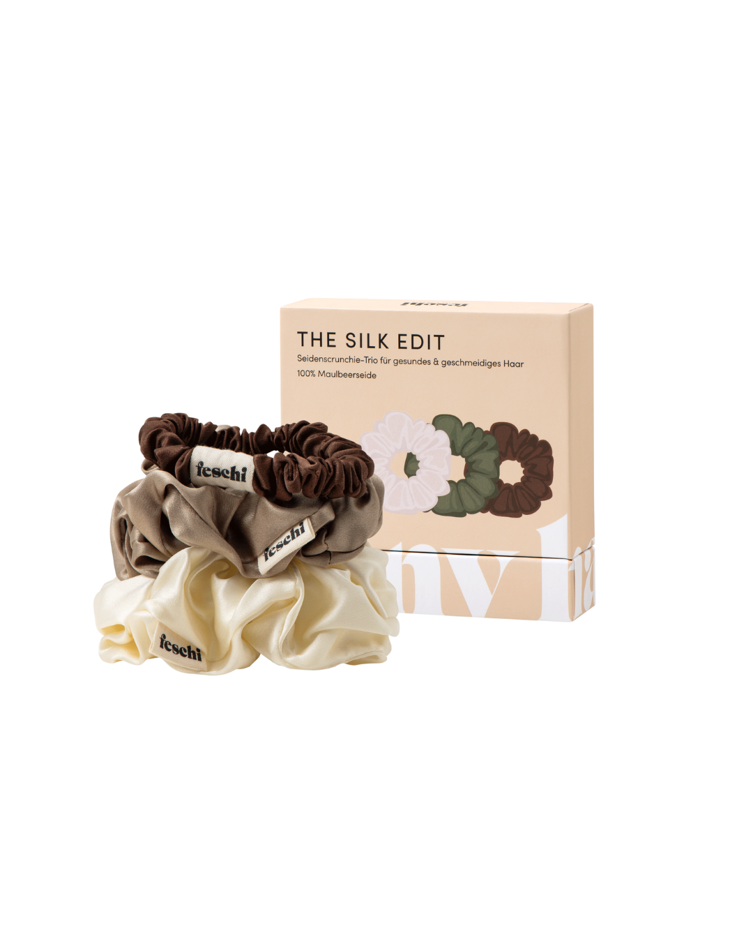 Produktbild the silk edit – Seidenscrunchie Trio 
