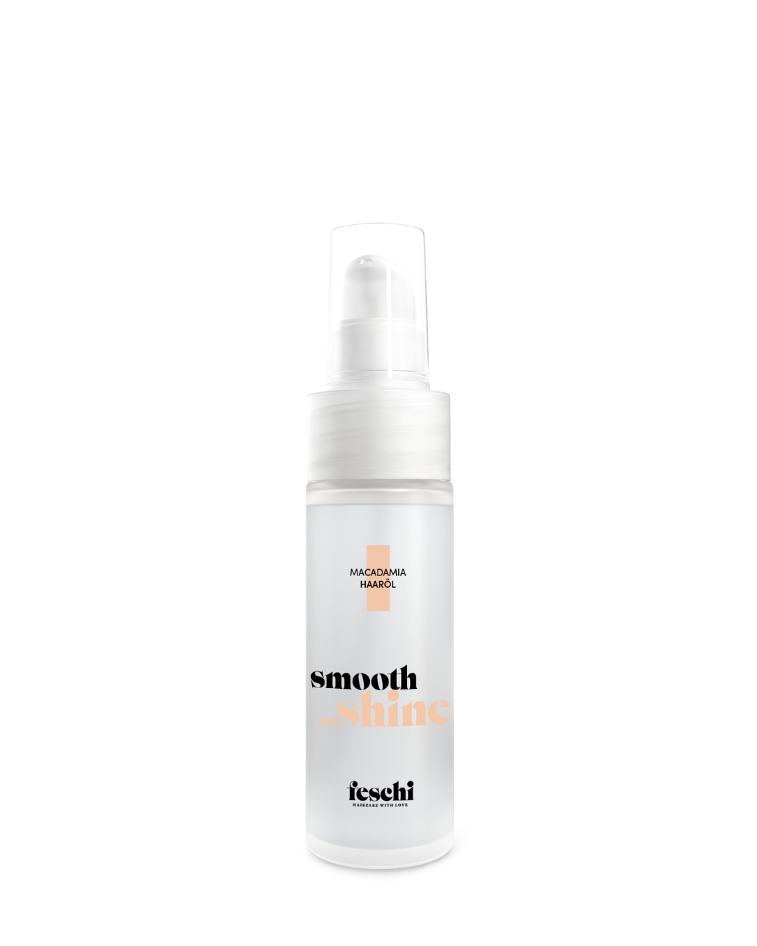 Produktfotografie vom smooth & shine Haaröl von feschi in 30ml