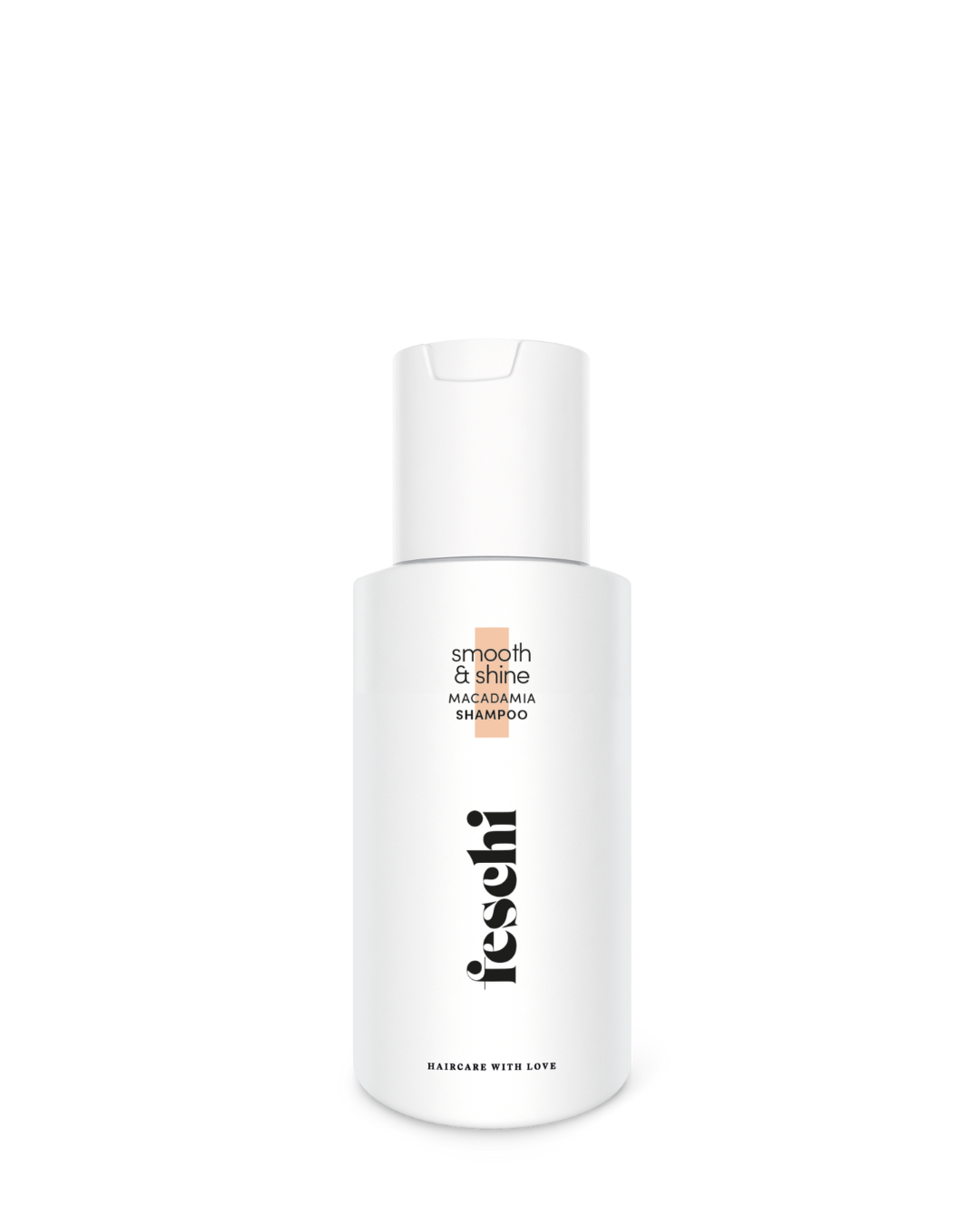 Produktfoto vom smooth & shine Macadamia Shampoo von feschi in der Reisegröße von 50ml
