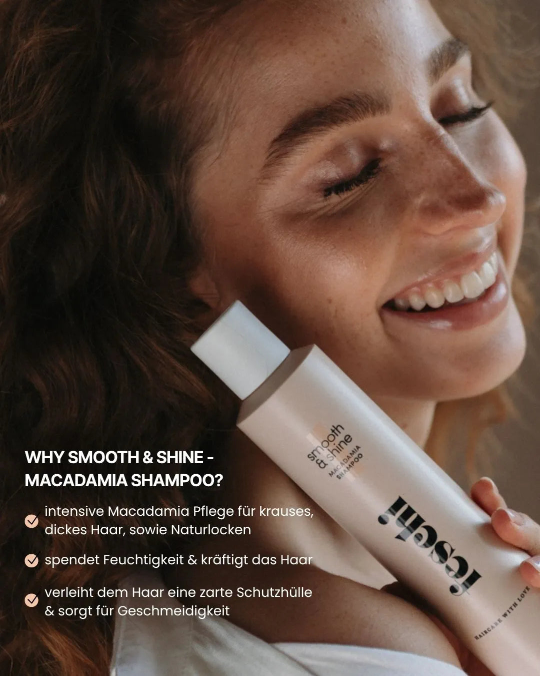 Drei Gründe für das smooth & Shine Shampoo von feschi zusammengefasst