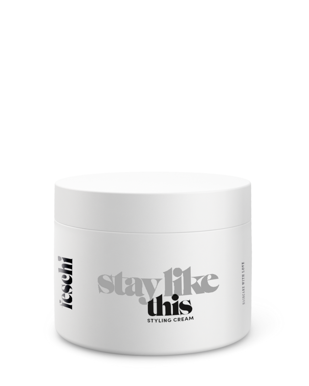 Produktfotografie von der Styling Cream von feschi für den perfekten Sleek Look und Halt