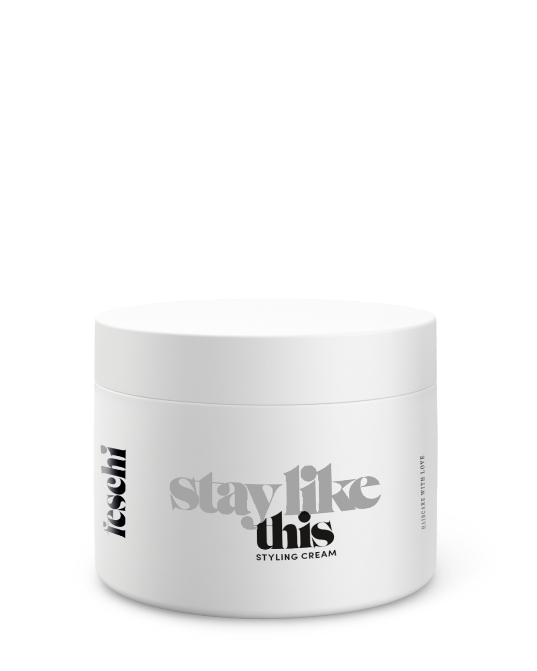 Produktfotografie von der Styling Cream von feschi für den perfekten Sleek Look und Halt
