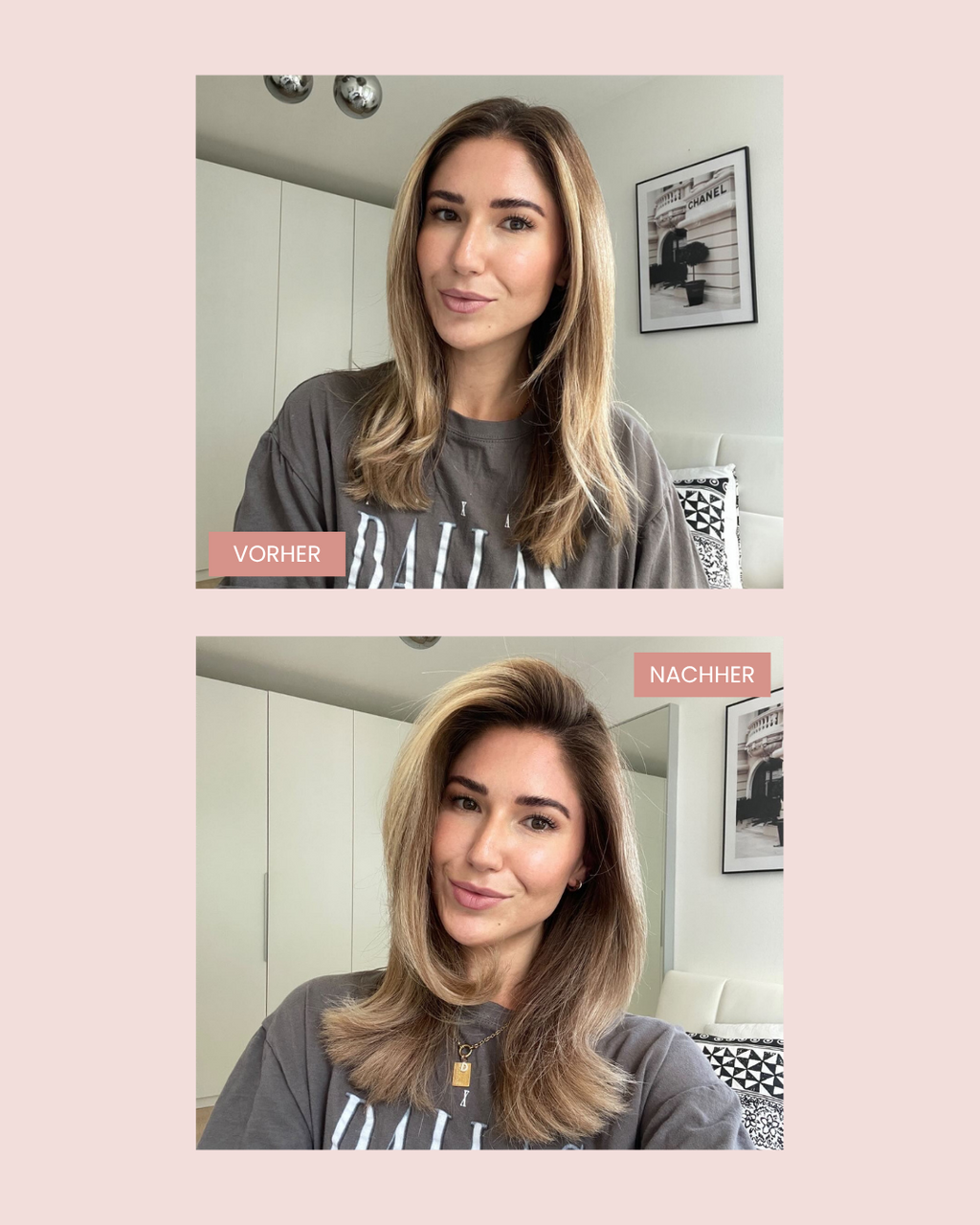 Vorher Nachher Vergleich mit dem feschi touch up Set