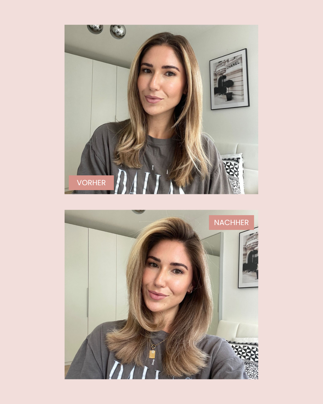 Vorher Nachher Vergleich mit dem feschi touch up Set