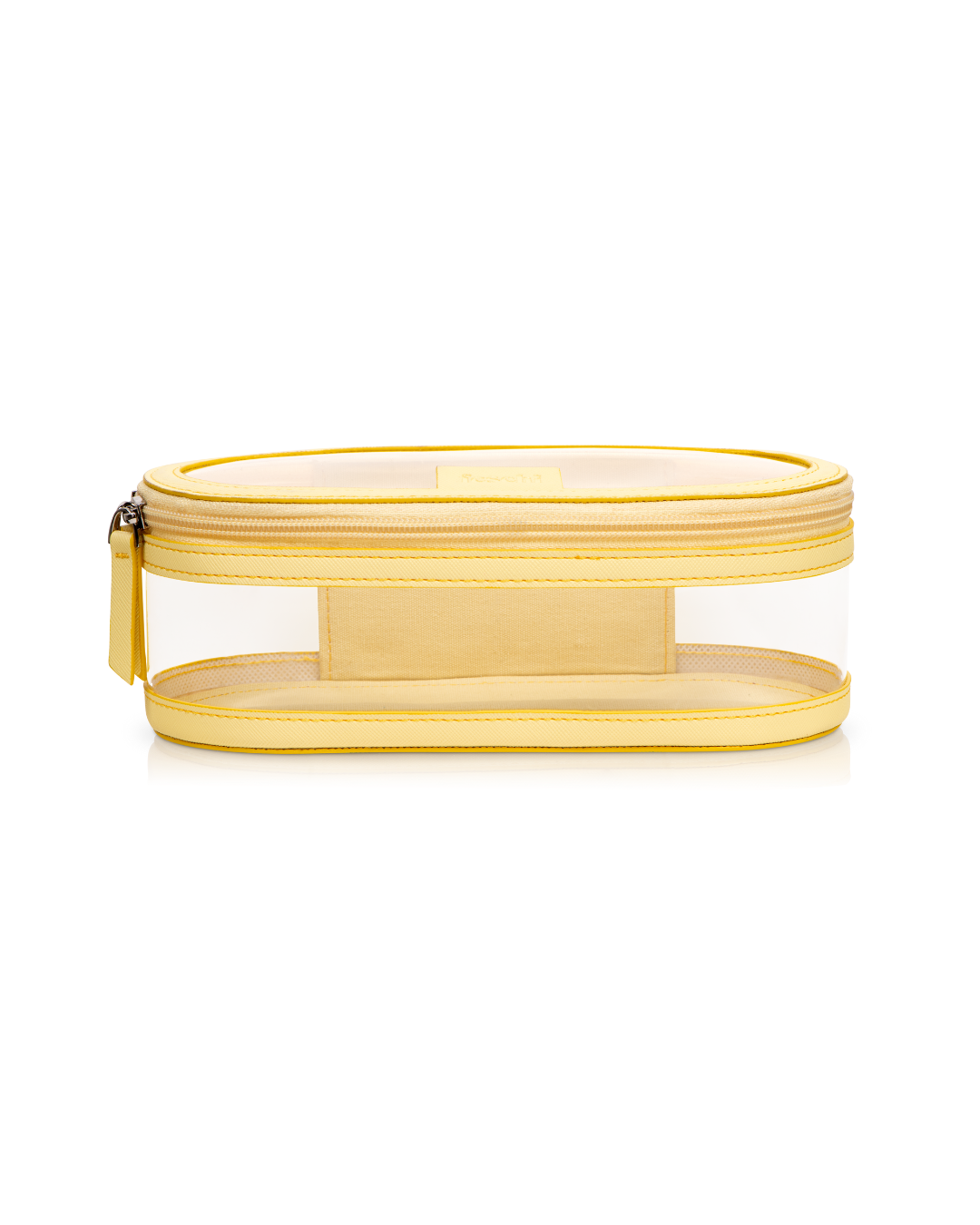 Produktbild der Travel Buddy yellow – Kosmetiktasche Frontansicht von feschi