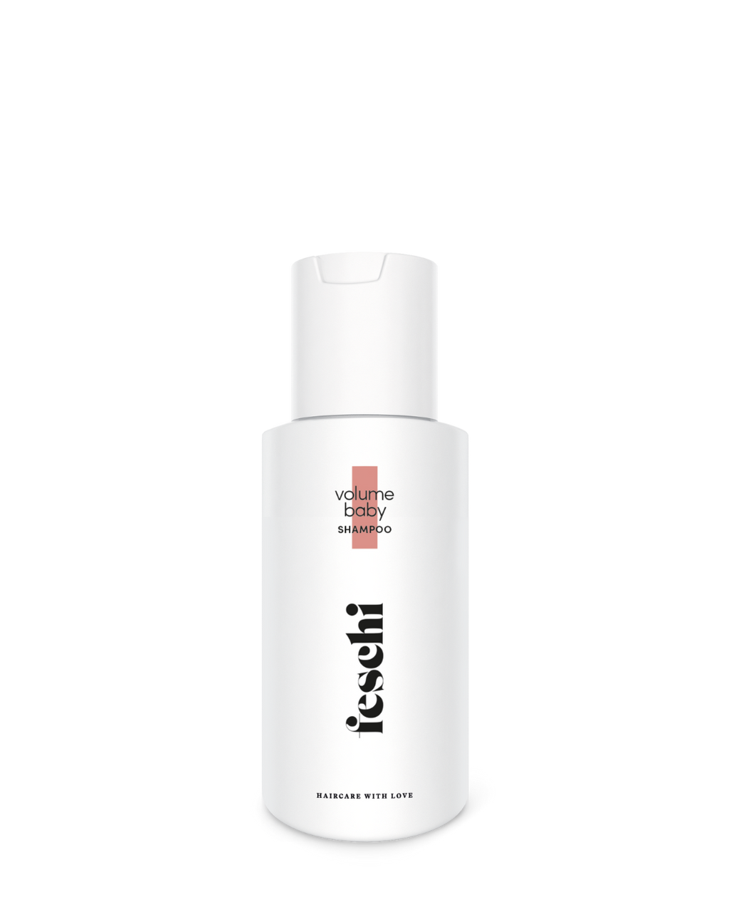 Produktfotografie feschi Volumen Shampoo in der praktischen Reisgröße von 50ml