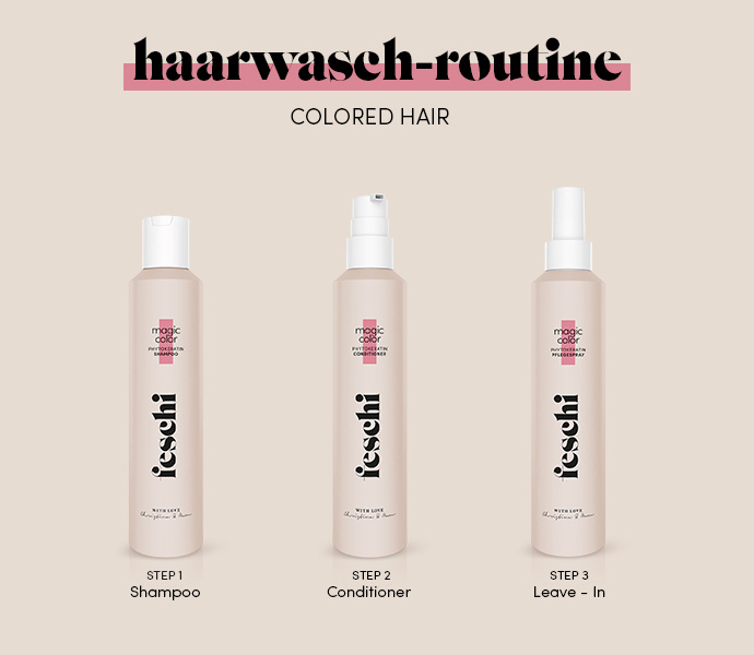 Haarwaschmittel Routine bei Colored Hair